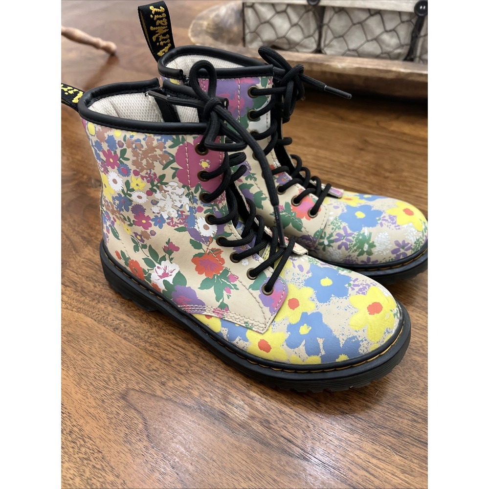 Dr. Martens Floral Multicolor Combat Boots